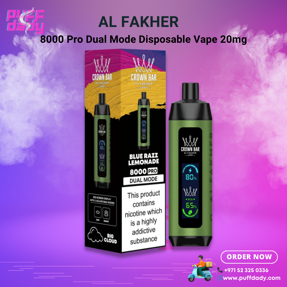 AL FAKHER 8000 DUAL PRO Disposable Vape In Dubai - Puff Dady VAPE SHOP