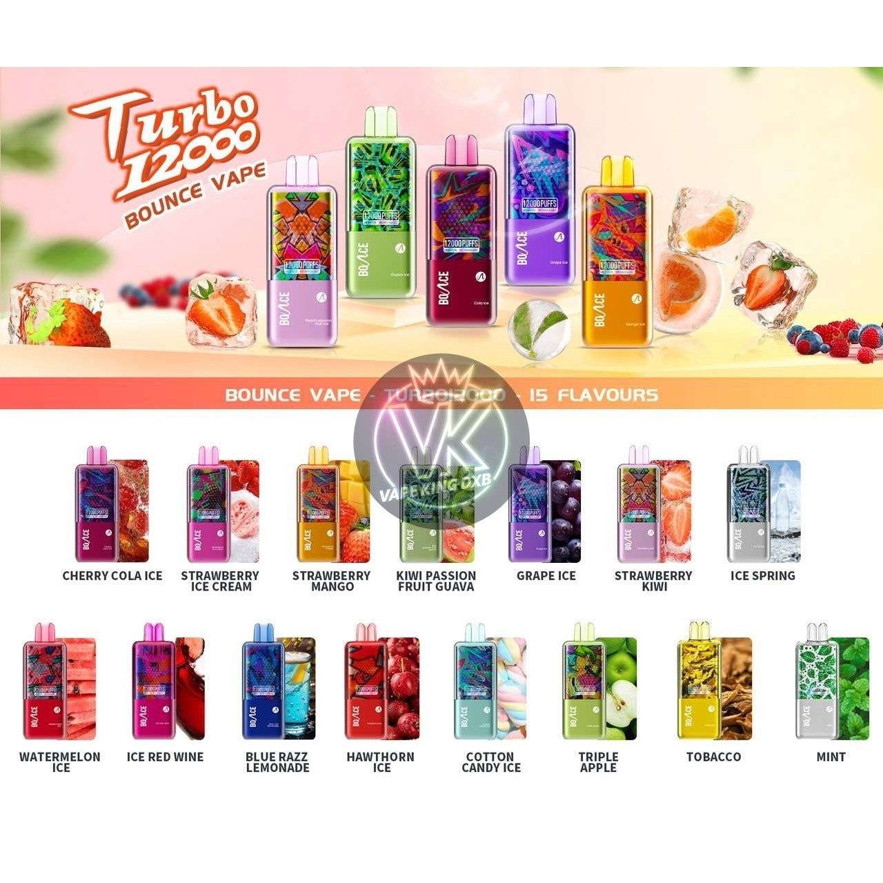 Bounce Turbo 12000 50mg Disposable Vape - Powerful, Long-Lasting & Convenient Puff Dady VAPE SHOP Bounce Turbo 12000 50mg Disposable Vape - Powerful, Long-Lasting & Convenient Puff Dady VAPE SHOP