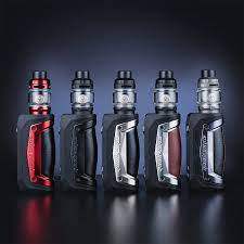 GeekVape Aegis Max 100W Starter Kit with Zeus Tank in multiple colors showcasing durable, shockproof vaping devices with advanced performance features.