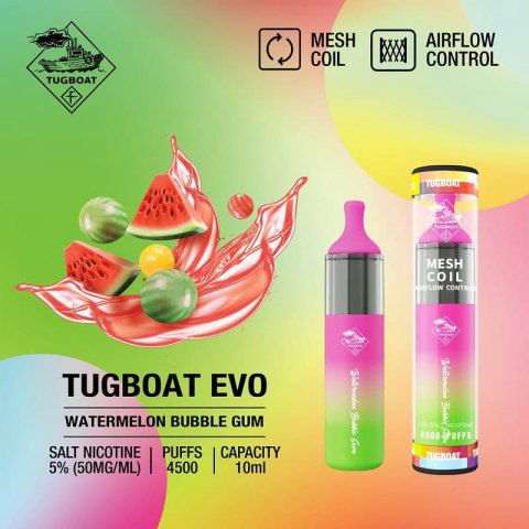 Tugboat Evo Disposable Pod 4500 Puffs (5% Nicotine) - Puff Dady VAPE SHOP - - Tugboat Evo Disposable Pod 4500 Puffs (5% Nicotine) - Puff Dady VAPE SHOP - - Tugboat Evo Disposable Pod 4500 Puffs 5% Nicotine - - #tag1# - #tag2#