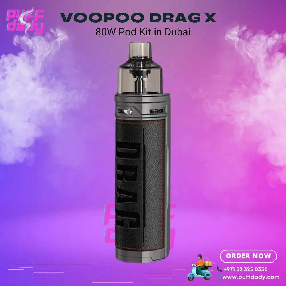Voopoo Drag X 80W Pod Kit in Dubai - Puff Dady VAPE SHOP