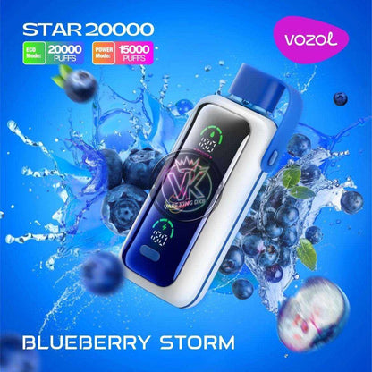 blueberry storm of Vozol Star 20000 puffs dual power
