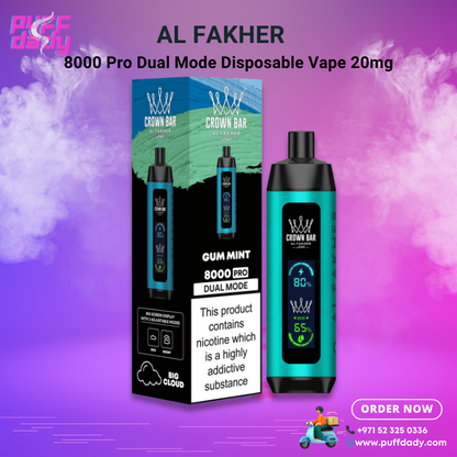 AL FAKHER 8000 DUAL PRO Disposable Vape In Dubai - Puff Dady VAPE SHOP