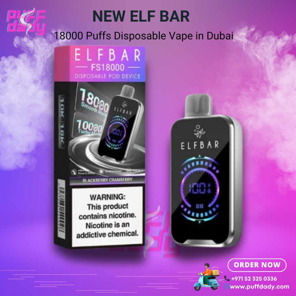 New Elf Bar 18000 Puffs Disposable Vape in Dubai