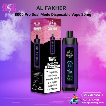 AL FAKHER 8000 DUAL PRO Disposable Vape In Dubai - Puff Dady VAPE SHOP