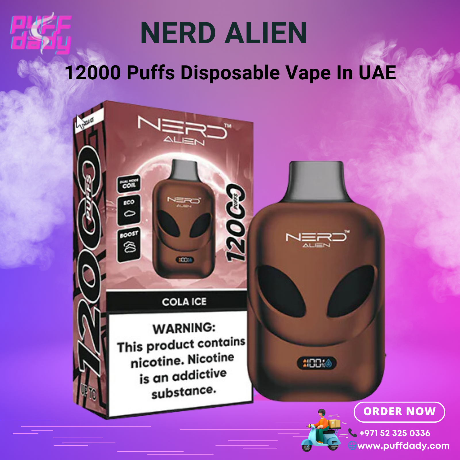 NERD ALIEN 12000 Puffs Disposable Vapes in Dubai