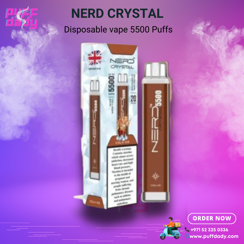 Nerd Crystal 5500 Puffs Disposable Vape - Long-Lasting & Smooth Puff Dady VAPE SHOP Nerd Crystal 5500 Puffs Disposable Vape - Long-Lasting & Smooth Puff Dady VAPE SHOP