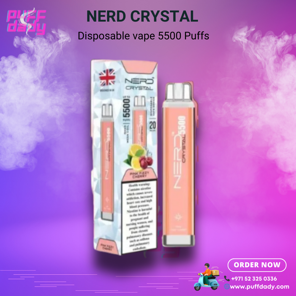 Nerd Crystal 5500 Puffs Disposable Vape - Long-Lasting & Smooth Puff Dady VAPE SHOP Nerd Crystal 5500 Puffs Disposable Vape - Long-Lasting & Smooth Puff Dady VAPE SHOP