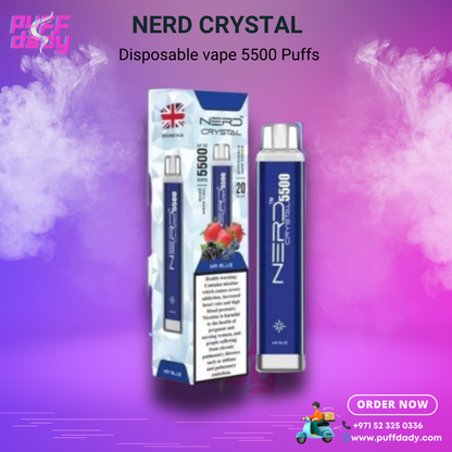 NERD Crystal 5500 Puffs  Disposable vape in latvia - Puff Dady VAPE SHOP