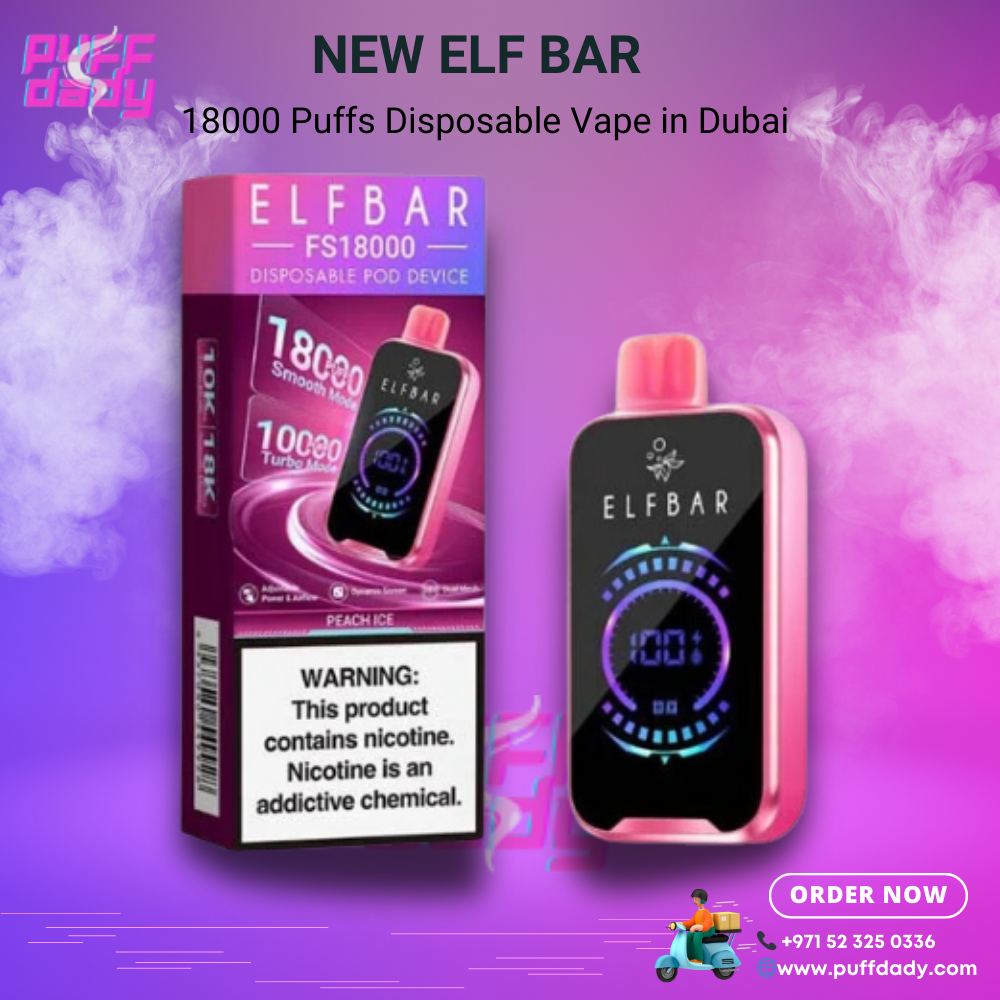 New Elf Bar 18000 Puffs Disposable Vape in Dubai