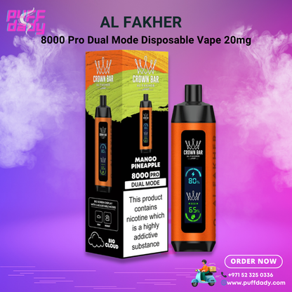 AL FAKHER 8000 DUAL PRO Disposable Vape In Dubai - Puff Dady VAPE SHOP