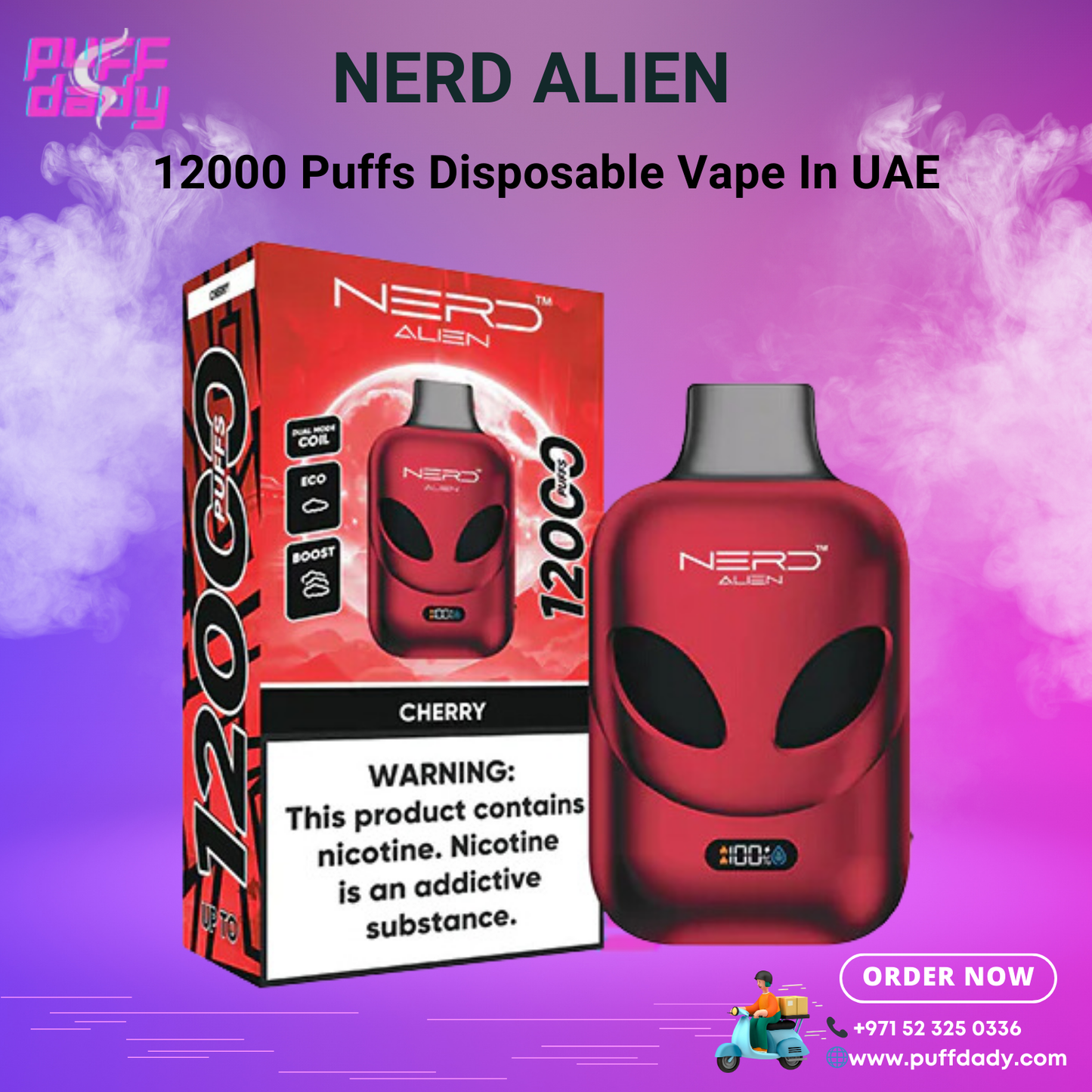 NERD ALIEN 12000 Puffs Disposable Vapes in Dubai