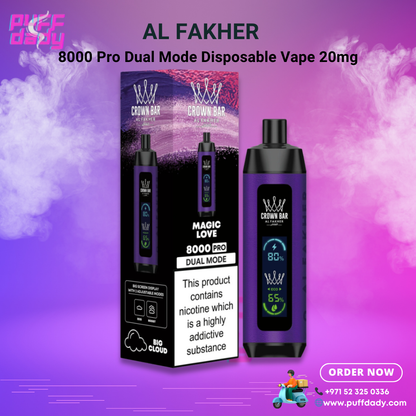 AL FAKHER 8000 DUAL PRO Disposable Vape In Dubai - Puff Dady VAPE SHOP