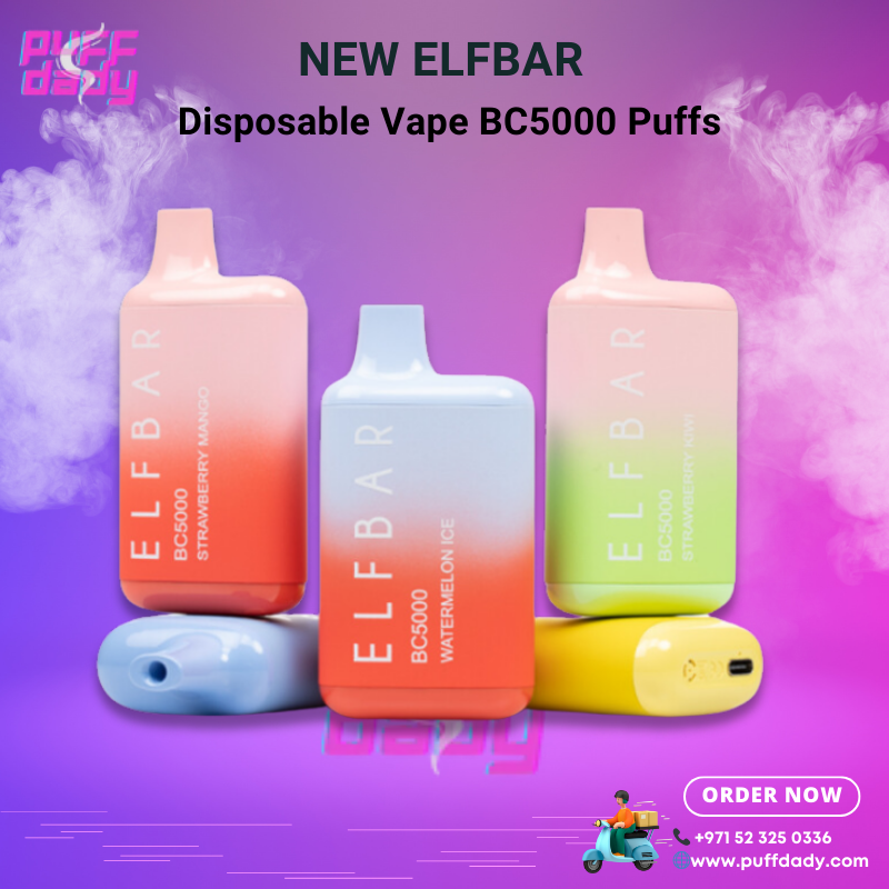 New Elf Bar Disposable Vape BC5000 Puffs in Dubai