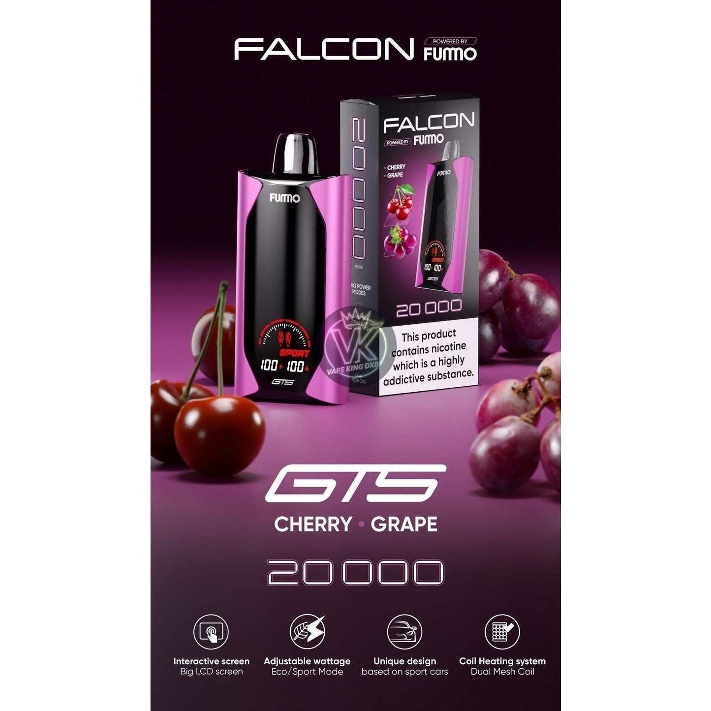 Fummo Falcon 20000 puffs 20mg Disposable vape in fujairah - Puff Dady VAPE SHOP 