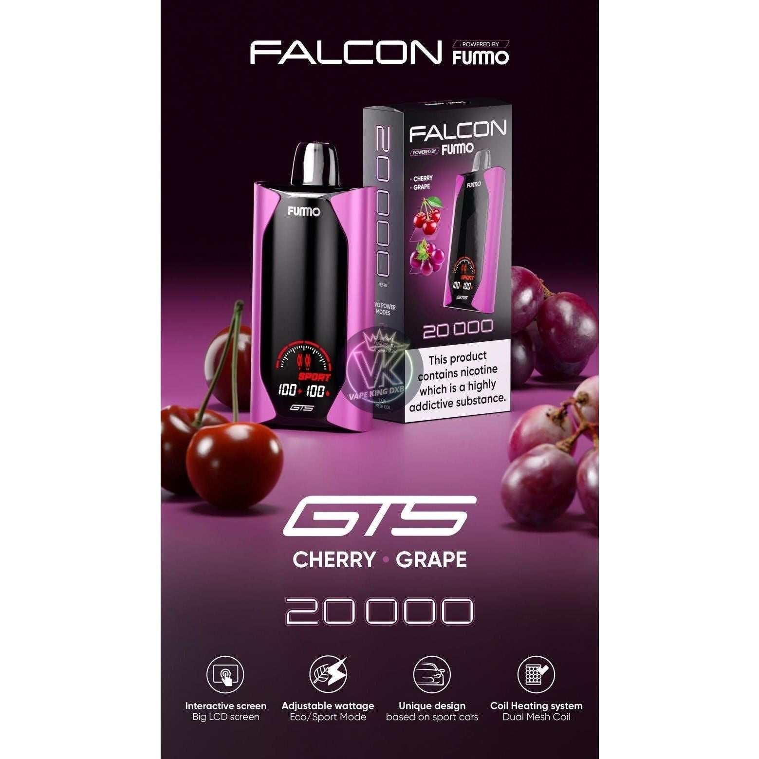 Fummo Falcon 20000 puffs 20mg Disposable vape in fujairah - Puff Dady VAPE SHOP 