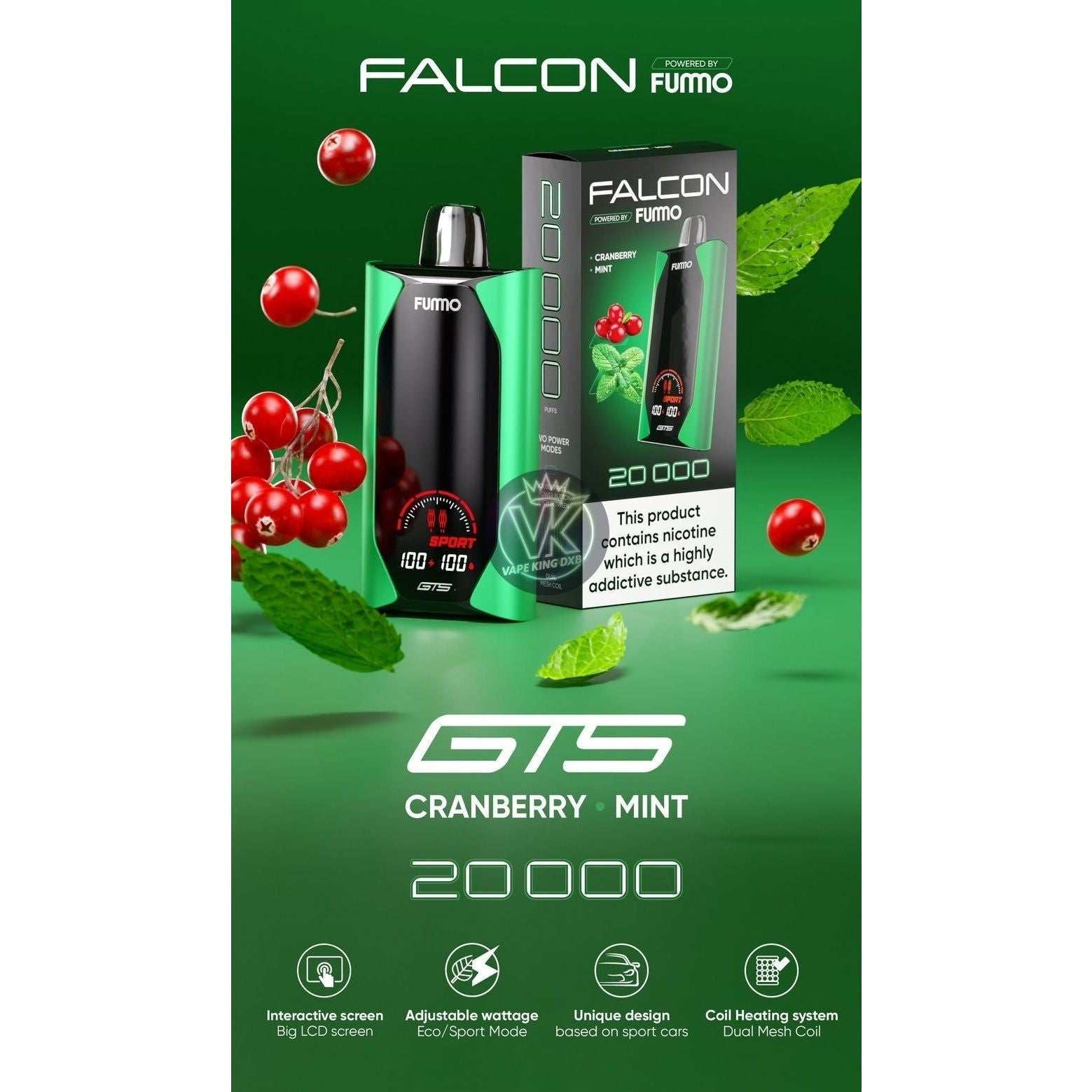 Fummo Falcon 20000 puffs 20mg Disposable vape in kuwait- Puff Dady vape shop