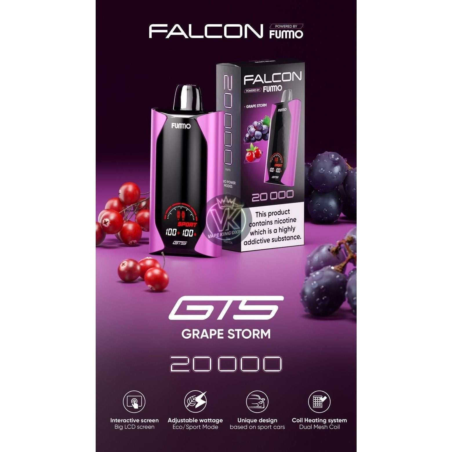 Fummo Falcon 20000 puffs 20mg Disposable vape in umm ul quwain - Puff Dady VAPE SHOP