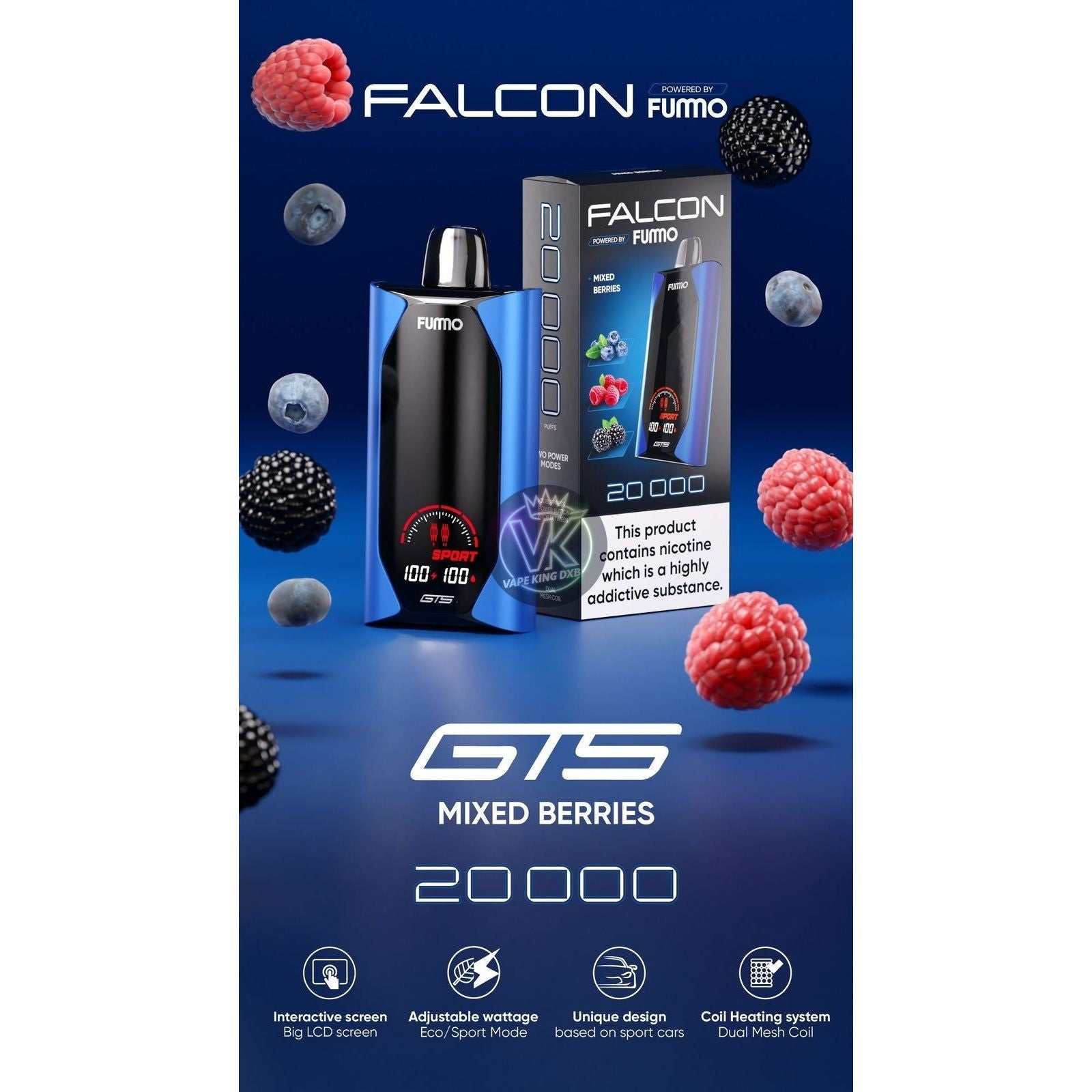 Fummo Falcon 20000 puffs 20mg Disposable vape IN BAHRAIN- Puff Dady VAPE SHOP