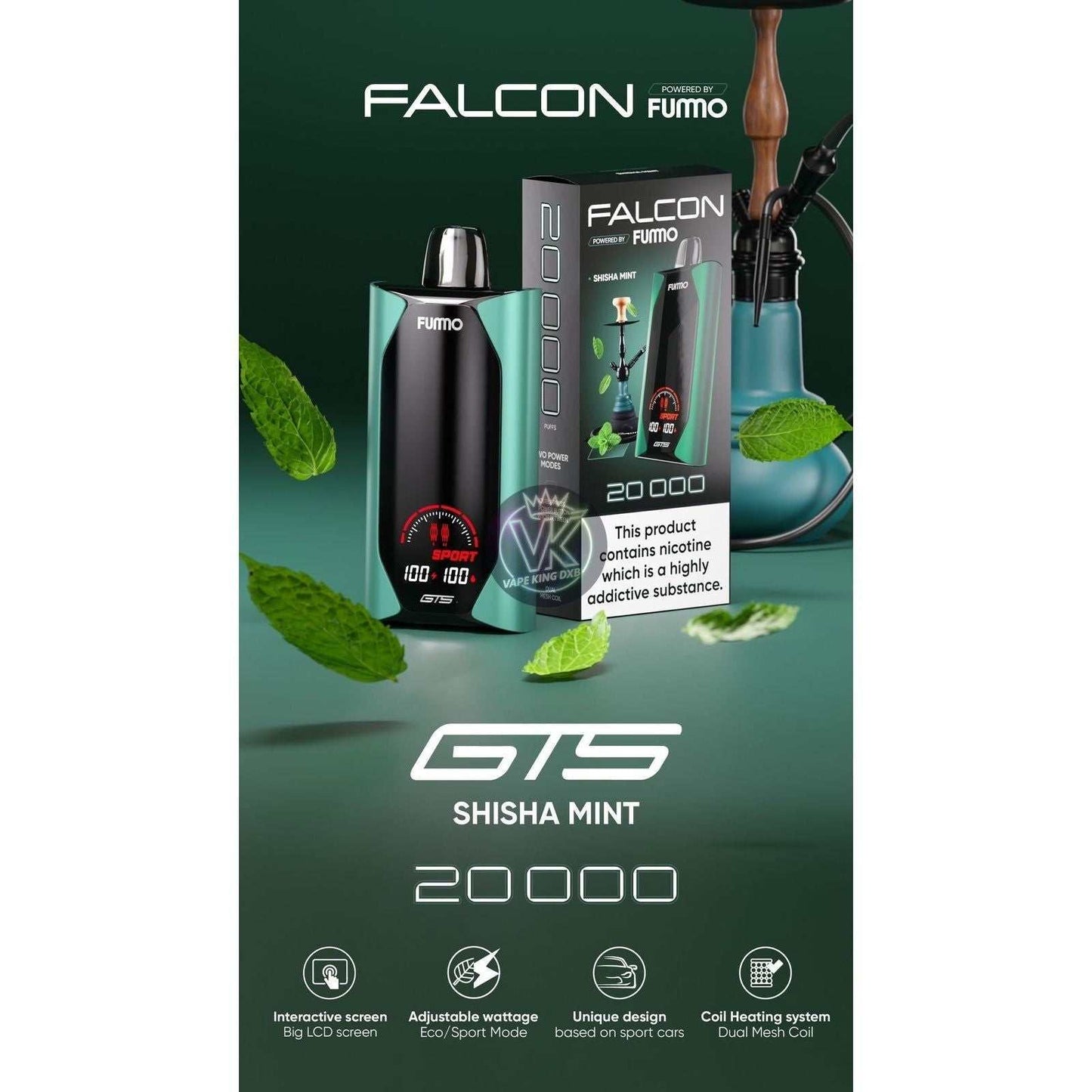 Fummo Falcon 20000 puffs 20mg Disposable vape IN FINLAND- Puff Dady VAPE SHOP