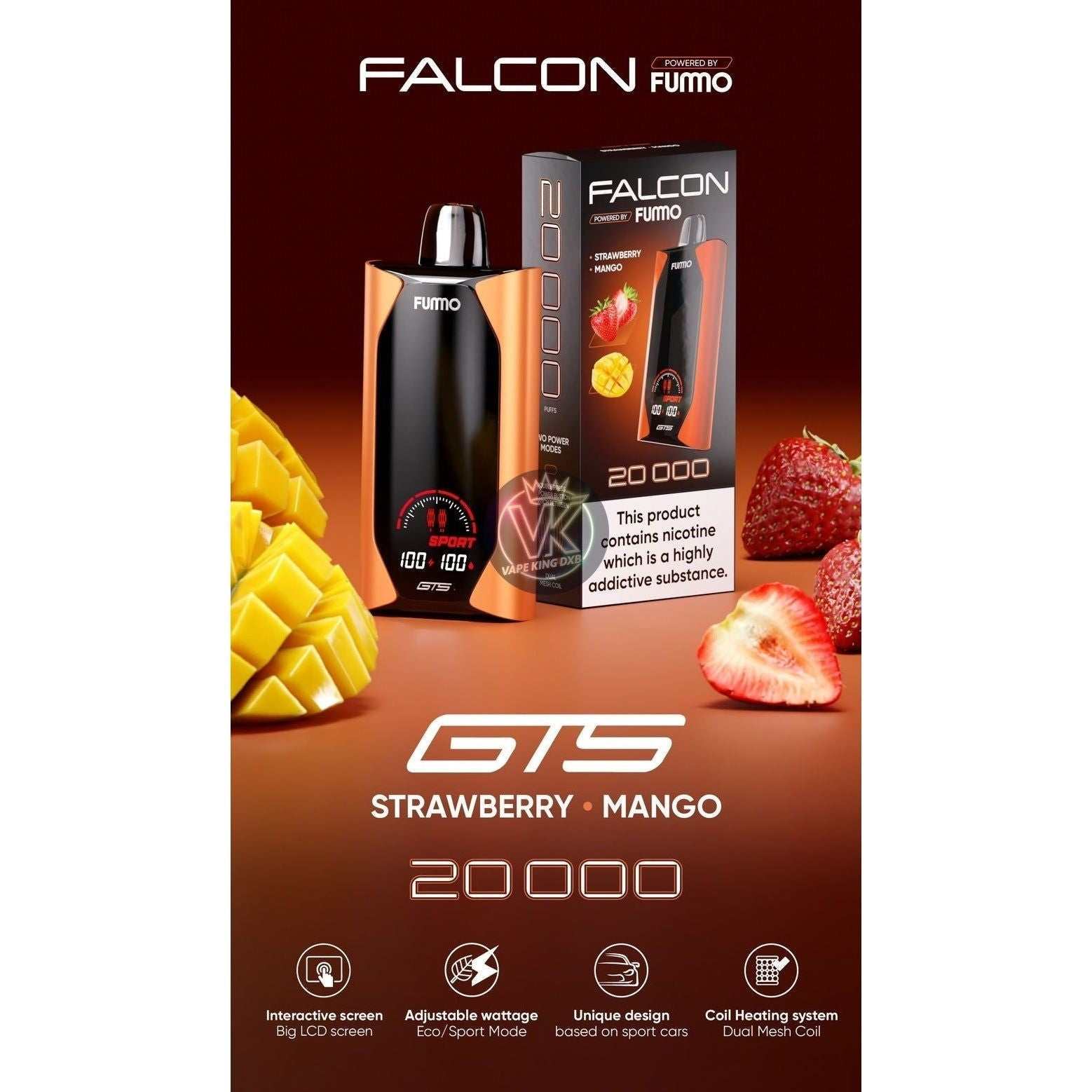 Fummo Falcon 20000 Puffs Disposable Vape with Digital Display - Long-Lasting Experience Puff Dady VAPE SHOP Fummo Falcon 20000 Puffs Disposable Vape with Digital Display - Long-Lasting Experience Puff Dady VAPE SHOP