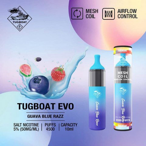 Tugboat Evo Disposable Pod 4500 Puffs (5% Nicotine) - Puff Dady VAPE SHOP -  - Tugboat Evo Disposable Pod 4500 Puffs (5% Nicotine) - Puff Dady VAPE SHOP -  - Tugboat Evo Disposable Pod 4500 Puffs 5% Nicotine - - #tag1# - #tag2# 