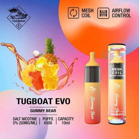 Tugboat Evo Disposable Pod 4500 Puffs (5% Nicotine) - Puff Dady VAPE SHOP -  - Tugboat Evo Disposable Pod 4500 Puffs (5% Nicotine) - Puff Dady VAPE SHOP -  - Tugboat Evo Disposable Pod 4500 Puffs 5% Nicotine - - #tag1# - #tag2# 