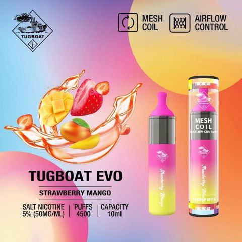 Tugboat Evo Disposable Pod 4500 Puffs (5% Nicotine) - Puff Dady VAPE SHOP -  - Tugboat Evo Disposable Pod 4500 Puffs (5% Nicotine) - Puff Dady VAPE SHOP -  - Tugboat Evo Disposable Pod 4500 Puffs 5% Nicotine - - #tag1# - #tag2# 