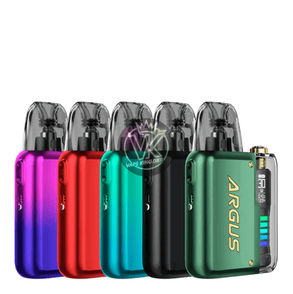 VOOPOO Argus P2 Pod Kit in multiple colors with compact, stylish design and digital display.