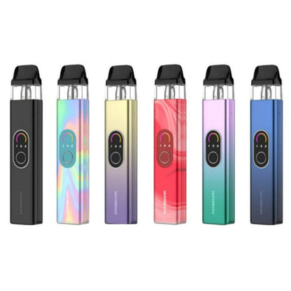 Vaporesso XROS 4 Kit pod vape devices in multiple colors with 1000mAh battery and adjustable airflow