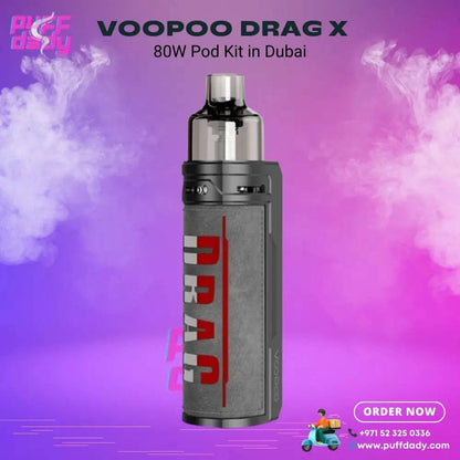 Voopoo Drag X 80W Pod Kit in Dubai - Puff Dady VAPE SHOP
