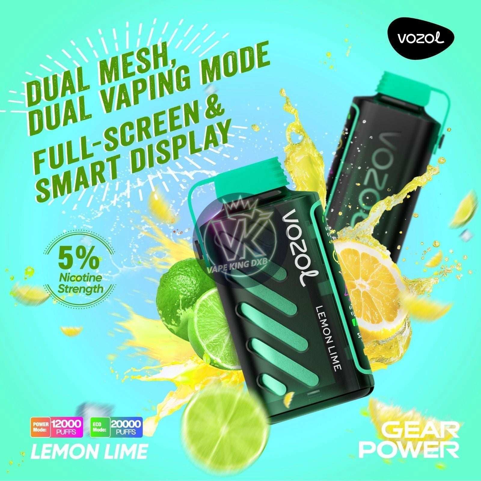 Vozol Gear Power 20000 Puffs - Long-Lasting Disposable Vape with 5% Nicotine Puff Dady VAPE SHOP Vozol Gear Power 20000 Puffs - Long-Lasting Disposable Vape with 5% Nicotine Puff Dady VAPE SHOP