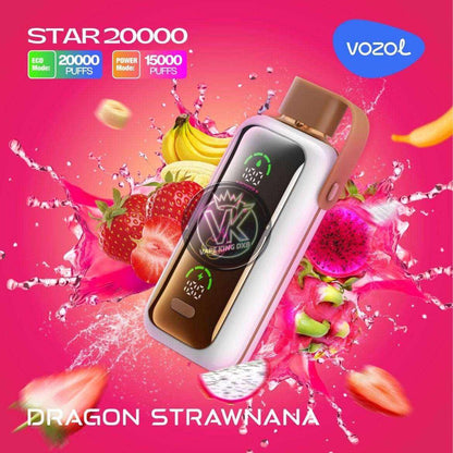strawberry banana and dragon fruit of 
Vozol Star 20000 puffs dual power