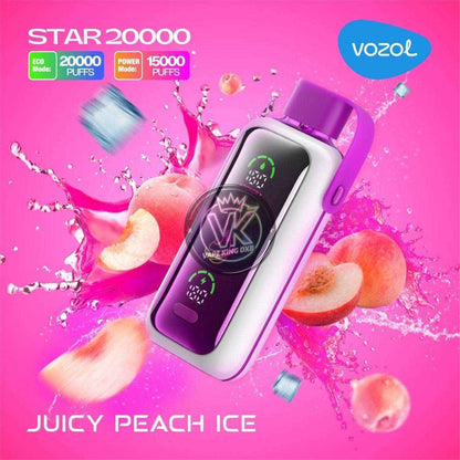 juicy peach ice of Vozol Star 20000 puffs dual power