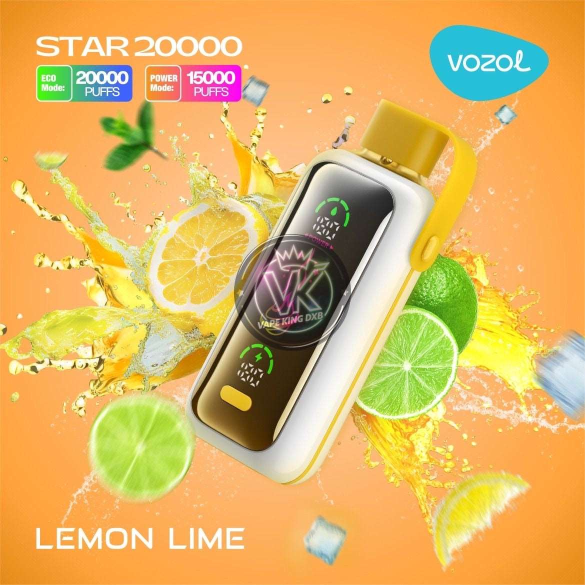 lemon lime of Vozol Star 20000 puffs dual power