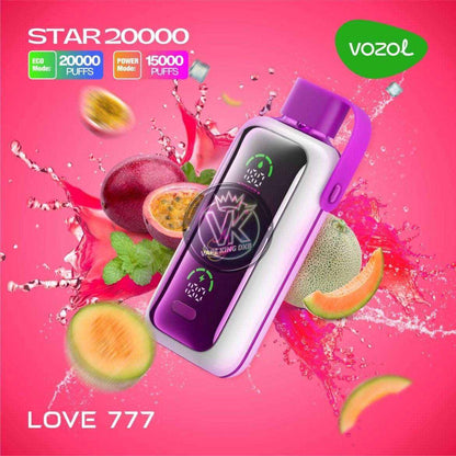 a combination of dragon fruit and melon flavors of Vozol Star 20000 puffs dual power