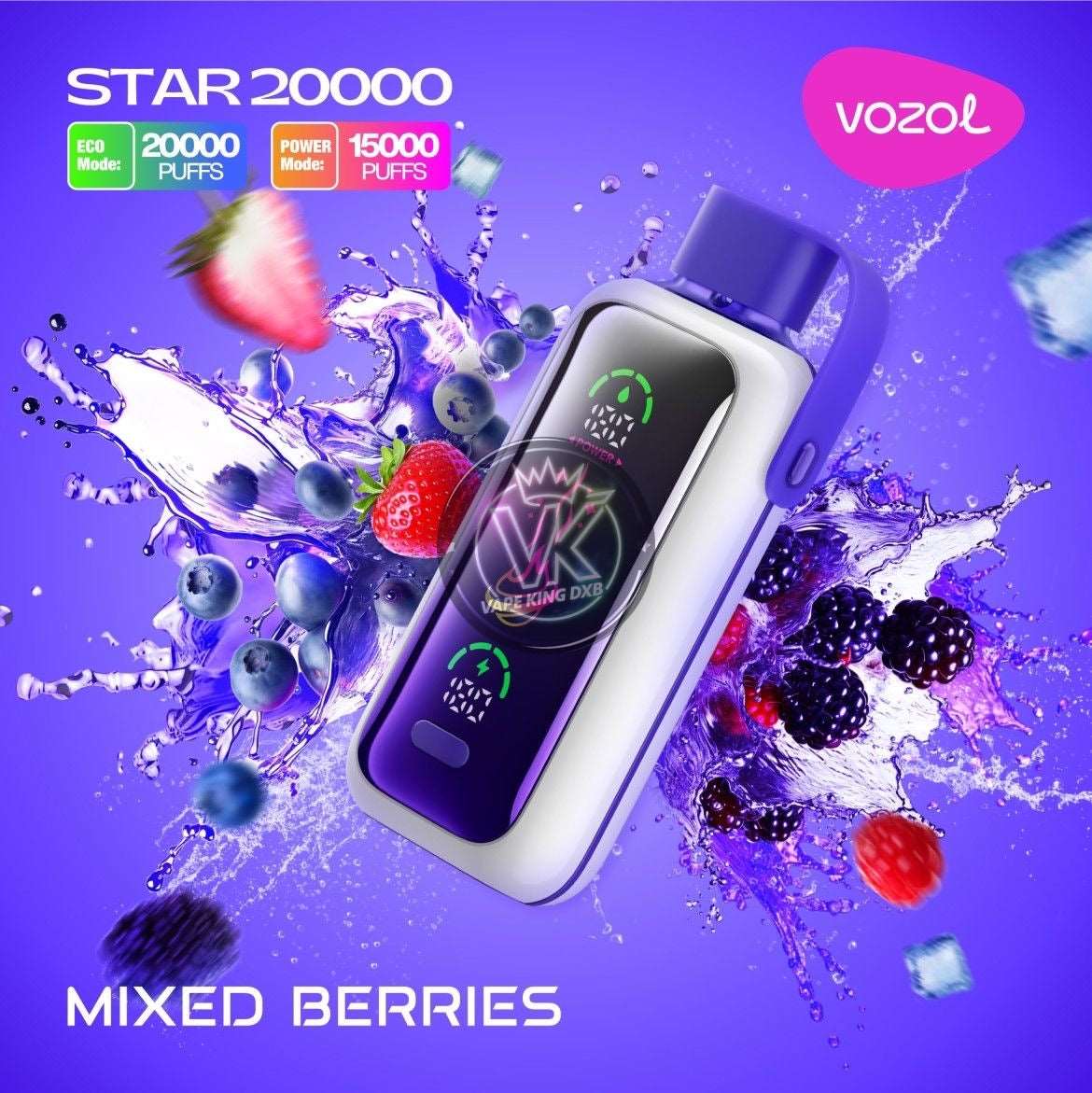 mixed berries of Vozol Star 20000 puffs dual power