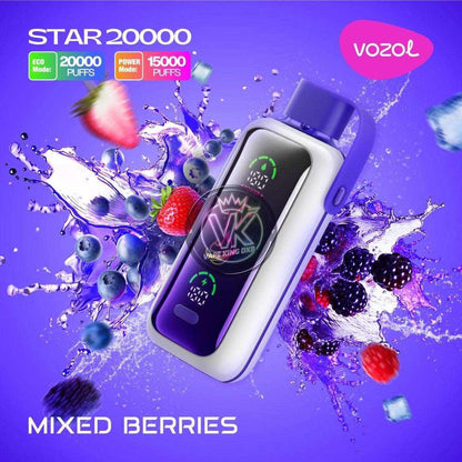 mixed berries of Vozol Star 20000 puffs dual power