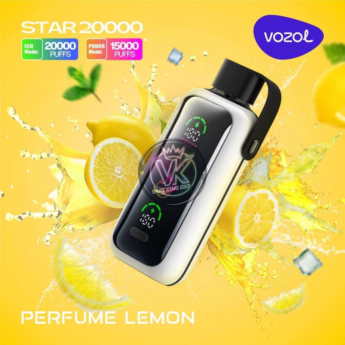 a scent of lemon flavor in Vozol Star 20000 puffs dual power