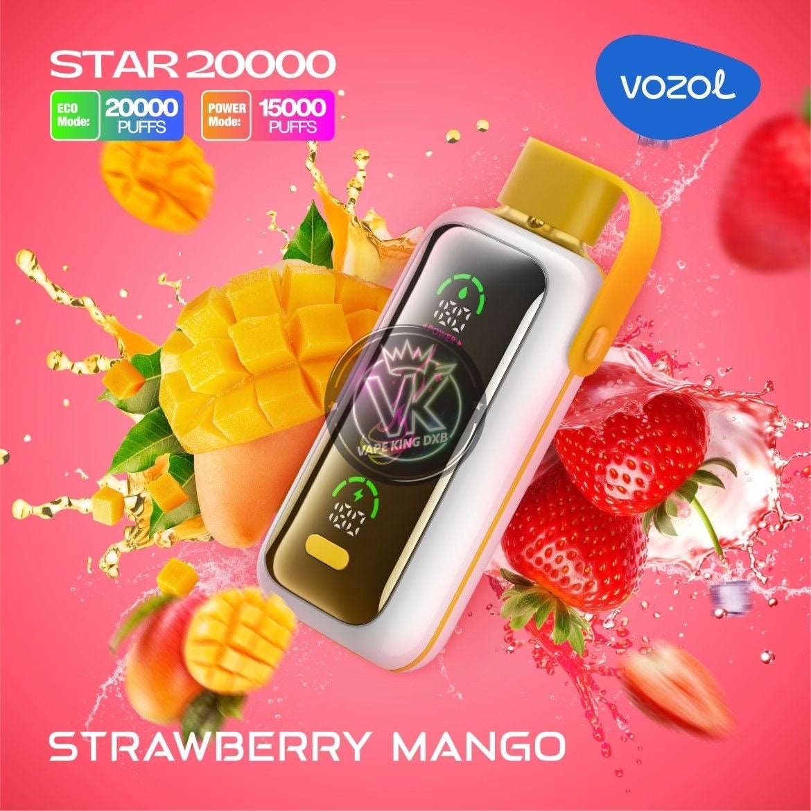 strawberry mango of Vozol Star 20000 puffs dual power