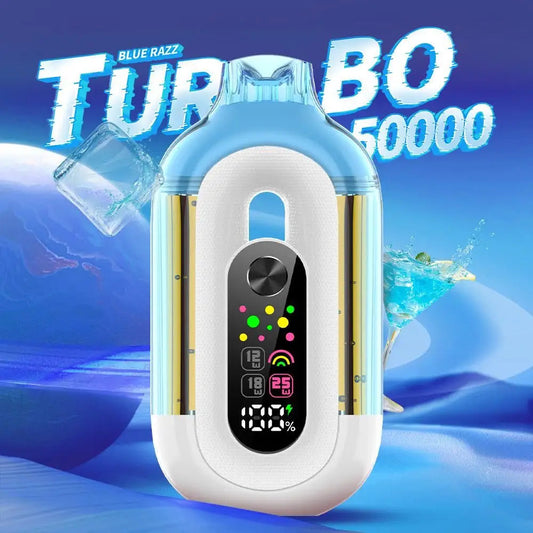 Turbo device with digital display on a blue background